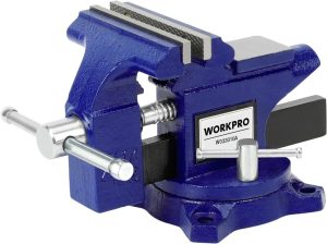 Bench Vise, 4-1/2" Vice For Workbench, Utility Combination Pipe Home Vise, Swivel Base Bench For Woodworking | Vises Vises Vises