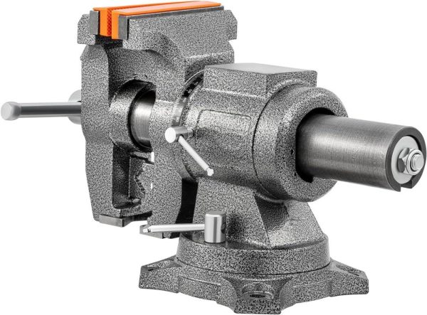 Bench Vise, 5-Inch Jaw Width 5-Inch Jaw Opening, 360° Swivel Base, Multipurpose Heavy Duty Workbench Vise With Anvil &1 Pair Vise Jaw Pad, Table Vise Clamp Force 5500Lbs | Vises Vises Vises