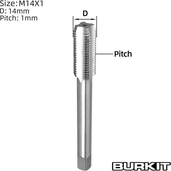 Burkit M14 X 1 Thread Tap Right Hand, Hss M14 X 1.0 Straight Fluted Machine Tap | Threading Taps Threading Taps Threading Taps