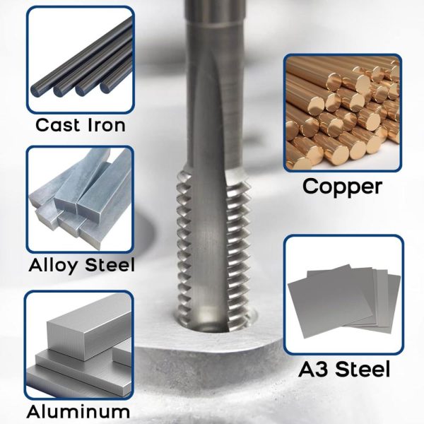 Burkit M14 X 1 Thread Tap Right Hand, Hss M14 X 1.0 Straight Fluted Machine Tap | Threading Taps Threading Taps Threading Taps