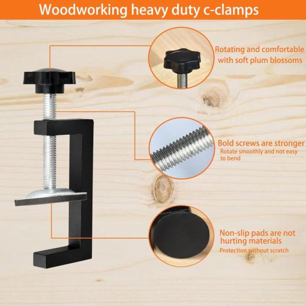 C-Clamps Cabinet Installation Clamps Heavy Duty C Clamps Mini C Clamp For Woodworking/Welding/Building | Clamps Clamps Clamps