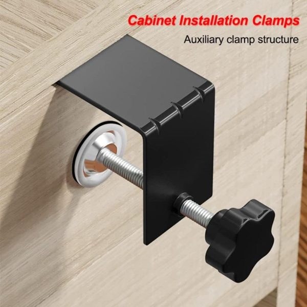 ® 4 Pcs C Clamps, Drawer Front Installation Clamps, Cold-Rolled Steel Clamps For Woodworking, Can Be Used As Door Installation Tools And Cabinet Tools, Black | Clamps Clamps Clamps