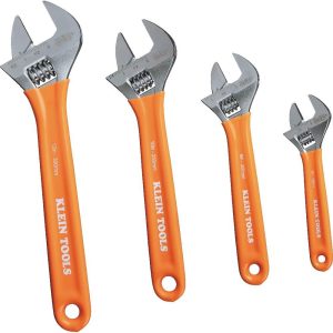 D5074 Adjustable Wrench Set, Extra Capacity, 6-Inch, 8-Inch, 10-Inch, 12-Inch, Forged Alloy Steel, Metric And Sae, 4-Piece | Adjustable Wrenches Adjustable Wrenches Adjustable Wrenches