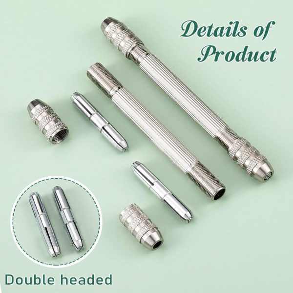 Double Ended Pin Vise Diy Hand Drill Pin Vise Resin Drill Wire Twisting Tools With Copper Collet Copper Drill Jewelry Making Tools For Diy Hairpin Keychain Bracelets Necklace (4 Pieces) | Vises Vises Vises