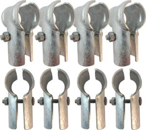 End Rail T Clamps, Chainlink Fence Parts, Galvanized Fence Parts With Galvanized Steel. T Link Post Clamps, T Clamps. Chain Link Fence T Clamp Made To Fit 1 3/8" (1-3/8" X 1-3/8" (8 Pcs) | Clamps Clamps Clamps