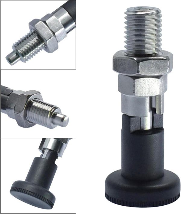 Esquirla Self Locking Knob Plunger Spring Knob Plunger Positioning Pins Lock Pin Bolt Fine Thread Screw Indexing Plungers Self Locking Indexing Pin, M16 | Spring Plungers Spring Plungers Spring Plungers