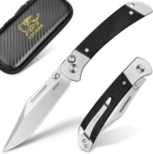 Falcon Pocket Knife, 2.98" 14C28N Steel Blade Edc Knife, G10 Handle, Pocket Folding Knife With Clip, Button Lock Knife, Gifts Pocket Knife For Men Women | Knives Knives Knives