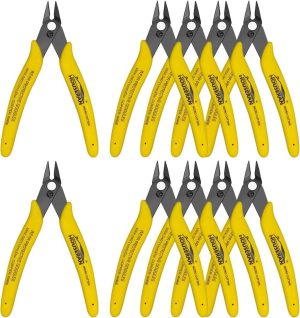 Flush Cutters, 10 Pack, 5 Inch Micro Flush Cut Pliers With Spring, Side Cut Nippers, Mini Wire Cutters Model Nippers Flush Cutters For Jewelry Making, Plastic Models, Zip Ties, Electronics | Side-Cutting Pliers Pliers Side-Cutting Pliers