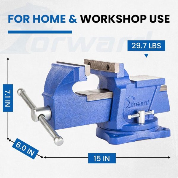 General Purpose Bench Vise 6" Jaw Width, 5" Max Opening | Vises Vises Vises