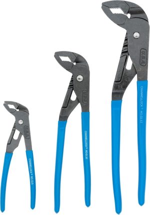 Griplock Tongue And Groove Pliers – 6 1/2In. 9 1/2In. And 12In. 3-Pc. Set, Model Number Gls-3D | Tongue-and-Groove Pliers Pliers Tongue-and-Groove Pliers