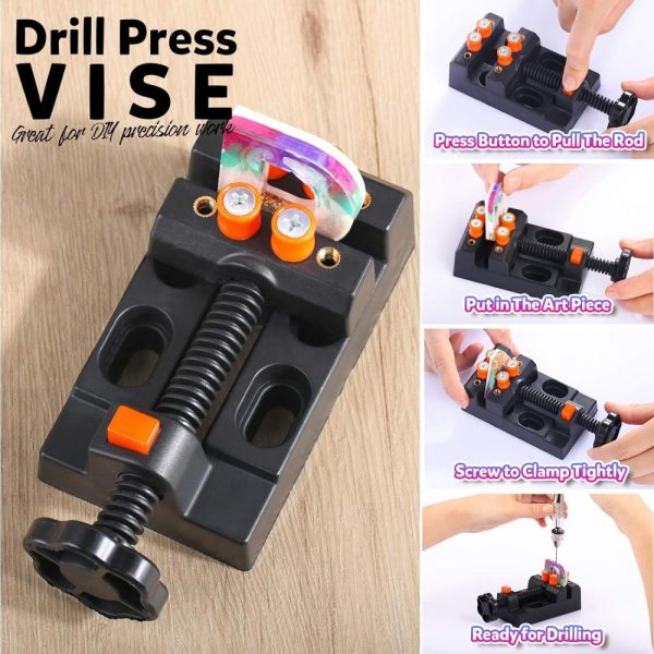 Hand Drill, Pin Vise Hand Drill For Jewelry Making, Mini Drill With Small Drill Bits, Drill Press Vise, 210Pcs Keychain Making Supplies, Resin Tools For Jewelry Keychains Miniature Crafts | Vises Vises Vises