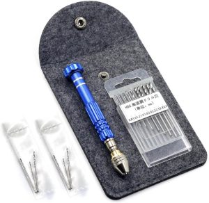 Hand Pin Vise With 16 Pcs Drill Bits，For Resin, Rotary Tools For Wood, Jewelry, Plastic, Miniature – Blue | Vises Vises Vises