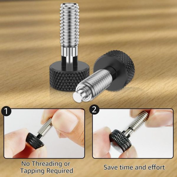 Handle Quick Release Pins Kit For Packout Rollingtoolbox, Hand Retractable Spring Plunger With Knurled Handle Stainless Steel Lock M6 Quick Release Pins For Rolling Toolbox (1 Set) | Spring Plungers Spring Plungers Spring Plungers