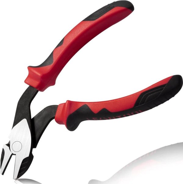 High Leverage Diagonal Cutting Pliers With Angled Head 7 Inch Wire Cutters Heavy Duty Side Cutting Pliers Professional Hand Tool Saving 35 Percent Labour | Side-Cutting Pliers Pliers Side-Cutting Pliers