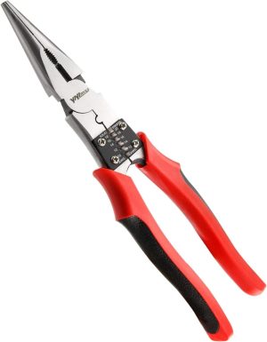 Hx-1-003 Needle Nose Pliers With Wire Stripper/Crimper/Cutter Function Multitool, Big Heavy Duty Side Cutting Long Nose Plier, 9 Inch | Needle-Nose Pliers Needle-Nose Pliers Needle-Nose Pliers