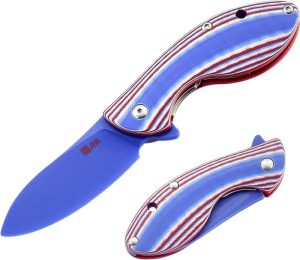 Kids Pocket Knife, G10 Folding Knife Kit Liner Lock Knife For Starters Dull Blade Knife Blue Pocket Knife Home Diy Project Beginners Knife Gift Knife With G10 Blade G10 Handle | Knives Knives Knives