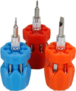 Ku-20003 3-Piece 7 In 1 Stubby Multi-Bit Drivers Pocket Precision Screwdriver Set Tool Kit | Screwdrivers Multi-Bit Drivers Multi-Bit Drivers