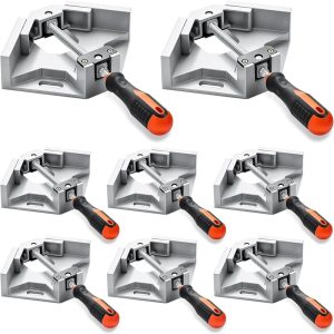 Leriton 8 Pack Corner Clamp Right Angle Clamp 90 Degree Corner Clamp Single Handle Clamps For Woodworking Adjustable Swing Jaw Woodworking Tools Photo Frame Vise Holder, Gifts For Men Dad | Clamps Clamps Clamps