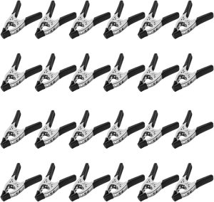 Lot Of 24-6" Inch Spring Clamp Large Super Heavy Duty Spring Metal Black – 3 Inch Jaw Opening | Clamps Clamps Clamps