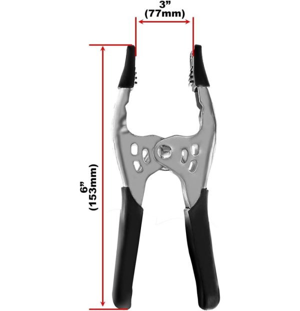 Lot Of 24-6" Inch Spring Clamp Large Super Heavy Duty Spring Metal Black – 3 Inch Jaw Opening | Clamps Clamps Clamps