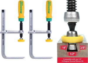 Microjig Grr-Ripper Dvc-538K2 Match Fit Dovetail Clamps, Yellow/Green | Clamps Clamps Clamps