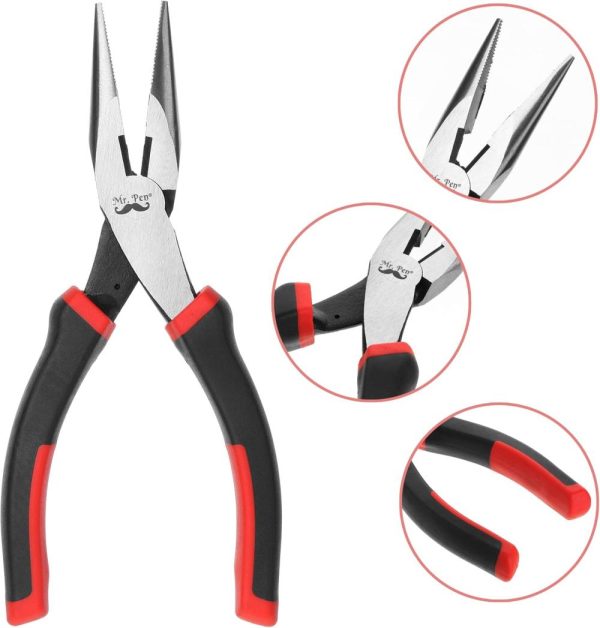 Needle Nose Pliers, 6 Inch, Long Nose Pliers, Needle Nose Pliers Tool, Pliers Needle Nose, Long Nose Pliers With Cutter, Wire Wrapping, Crafts, Jewelry Making Supplies | Needle-Nose Pliers Needle-Nose Pliers Needle-Nose Pliers