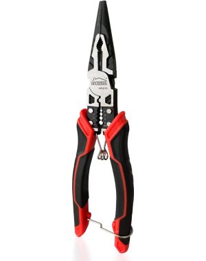 Needle Nose Pliers, Long Needle Nose Pliers With Wire Stripper And Crimper, 8.3 Inch Long Nose Pliers, Spring Loaded With Safety Lock, 5-In-1 Needle Nose For Bending, Crimping, Stripping | Needle-Nose Pliers Needle-Nose Pliers Needle-Nose Pliers