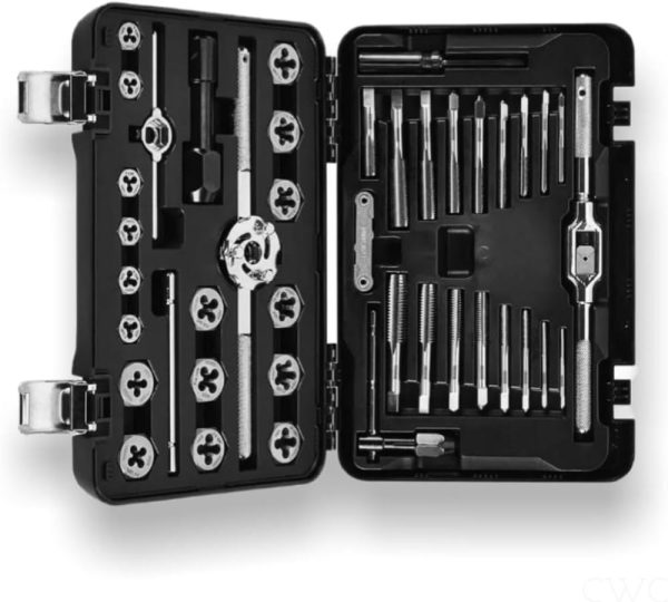 New!! Icon Professional-Grade Tap And Die Set, 41-Piece – Engineered From Ultra-Tough Tungsten Molybdenum Steel, Includes Taps And Dies To Cut Threads On The Most Used Automotive Fasteners (Sae) | Tap & Die Sets Tap & Die Sets Tap & Die Sets