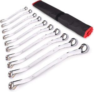 Offset Wrench Set,10-Piece Double Box End Wrench Set,12 Point,C45, With Easy Hang Rolling Pouch(6-32Mm | Box Wrenches Box Wrenches Box Wrenches