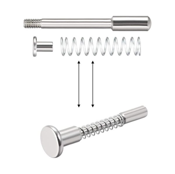 Plunger Latches Spring Loaded Stainless Steel 6Mm Dia Head 6Mm Dia Spring 60Mm Total Length, 2Pcs | Spring Plungers Spring Plungers Spring Plungers