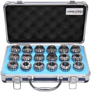 Precision Er32 Collet Set, 18 Pcs, Sizes 3/32” To 25/32”, High Accuracy, Durable Storage Box, 0223-0880 | Collets Collets Collets