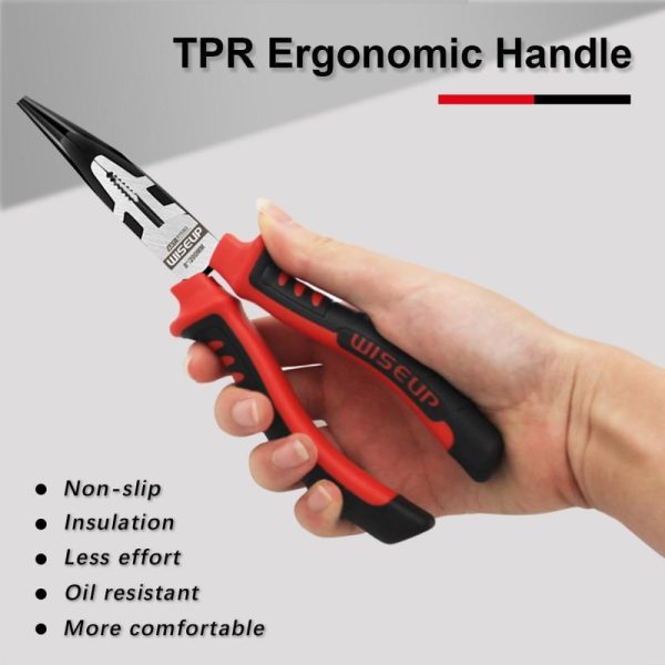 Professional Needle Nose Pliers 8-Inch Industrial Cr-V Long Nose Pliers With Twice Air-Hardening | Needle-Nose Pliers Needle-Nose Pliers Needle-Nose Pliers