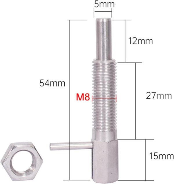 Retractable Indexing Spring Plunger L Handle Assembly Bolt Accessories Direct Replaces Indexing Plunger Pin With Nut | Spring Plungers Spring Plungers Spring Plungers