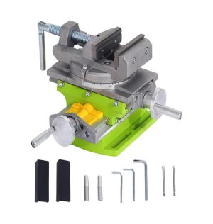 Rotary Table 90 ° 3" Cross Slide Drill Press Vise Horizontal Precision Milling Drilling Machine Vernier Reading Milling Drilling Boring | Vises Vises Vises