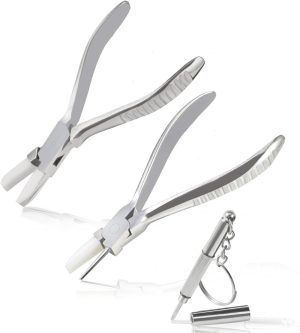 Round & Nylon Jaw Eyeglasses Frame Pliers Nylon Jaw Pliers For Eyeglasses 2 Pcs Eyeglass Repair Kit With Eyeglass Repair Screwdriver Optical Pliers Set Eye Glasses Adjusting Pliers | Slip-Joint Pliers Pliers Slip-Joint Pliers