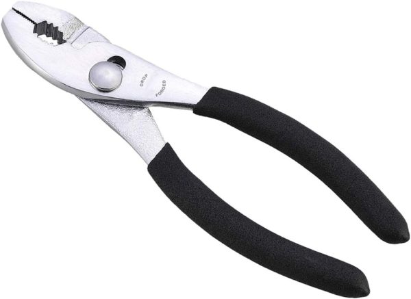 Slip Joint Pliers 6" – Heavy Duty Carbon Steel With Rubber Grip Handle – Fine Grip Teeth In Front And Coarse Teeth In Back – Rust Resistant Finish (1) | Slip-Joint Pliers Pliers Slip-Joint Pliers