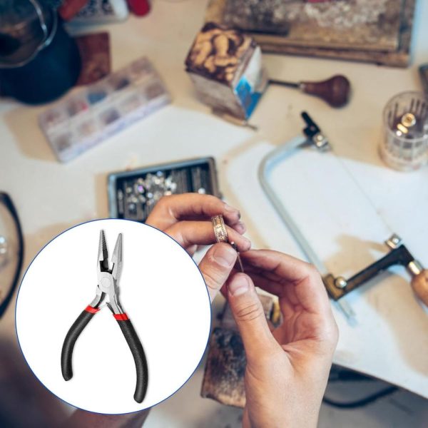 Small Needle Nose Pliers Set 5 Inch Long Nose Pliers With Comfort Grip, Premium Mini Jewelry Needlenose Pliers Rust-Proof For Jewelry Making, Handmade Craft(Black) | Needle-Nose Pliers Needle-Nose Pliers Needle-Nose Pliers