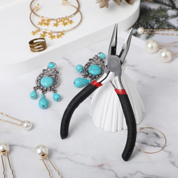 Small Needle Nose Pliers Set 5 Inch Long Nose Pliers With Comfort Grip, Premium Mini Jewelry Needlenose Pliers Rust-Proof For Jewelry Making, Handmade Craft(Black) | Needle-Nose Pliers Needle-Nose Pliers Needle-Nose Pliers