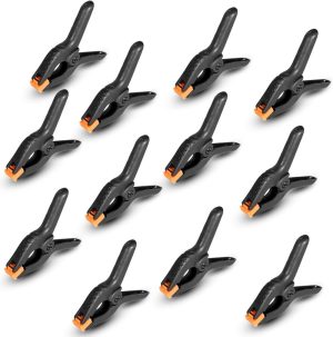 Spring Clamps 12 Packs, Spring Clips 3.5 Inch Spring Clamp For Crafts And Professional Backdrop Clips, Plastic Clamps Clips For Backdrop Stand, Heavy Duty Clamps For Woodworking | Clamps Clamps Clamps