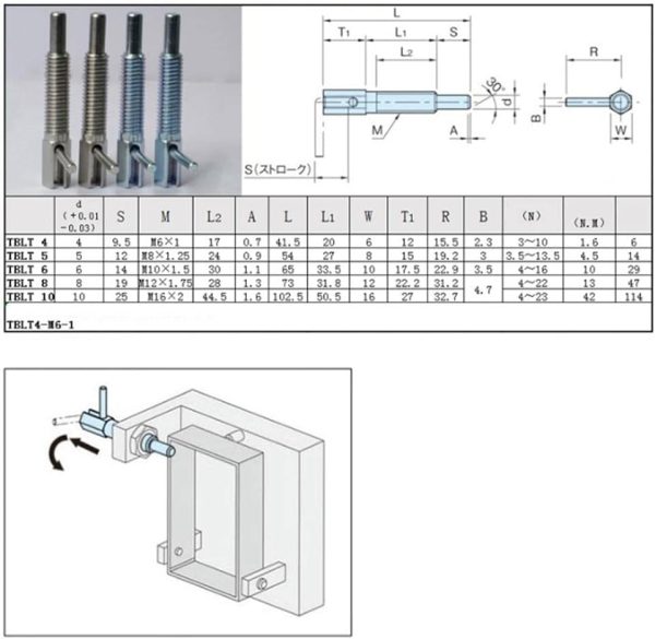 Steel Retractable Indexing Plunger Pin L Handle M6/8/10/12/16, As Described, M10 Stainless Steel | Spring Plungers Spring Plungers Spring Plungers