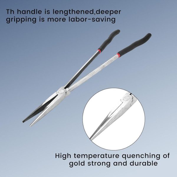 Straight Long Needle Nose Pliers, 16Inch Long Reach Nose Pliers Long Reach Pliers Nipper Bent Nose Duckbill Pliers For Narrow Spaces And Limited Areas | Needle-Nose Pliers Needle-Nose Pliers Needle-Nose Pliers