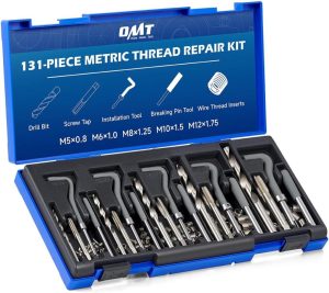 Thread Repair Kit, 131Pc Metric Helicoil Repair Kit With Hss Drill Bits Thread Inserts Taps Breakoff Installation Tools, Portable Rethreading Tool Kit In M5 M6 M8 M10 M12 Sizes | Threading Taps Tap & Die Sets Tap & Die Sets