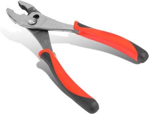 Tools-00069 8 Inch Slip Joint Pliers – Durable Jaws Pliers W/Milled Teeth, Rubberized Non-Slip Handle | Slip-Joint Pliers Pliers Slip-Joint Pliers