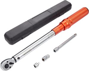 Torque Wrench, 3/8-Inch Drive Click Torque Wrench 10-80Ft.Lb/14-110N.M, Dual-Direction Adjustable Torque Wrench Set, Mechanical Dual Range Scales Torque Wrench Kit With Adapters Extension Rod | Torque Wrenches Torque Wrenches Torque Wrenches