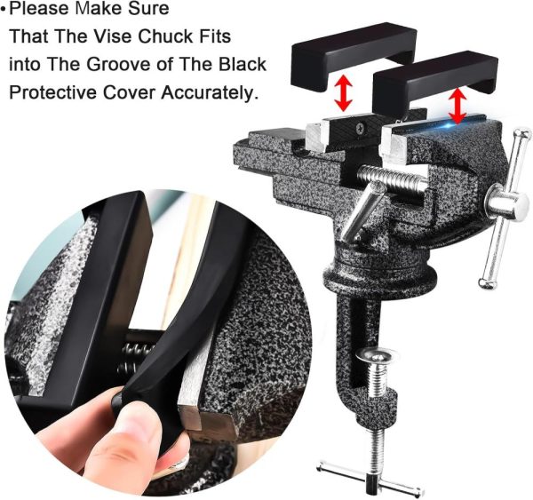 Universal Bench Vise, 3.15 Inch Table Clamp, 360° Swivel Base, Small Home Vice, Clamp-On Tool For Woodworking, Cutting Conduit, Small Diy Projects, Craft Creation, Sculpting And Modeling | Vises Vises Vises