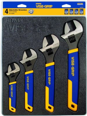 Vise-Grip Adjustable Wrench Set, Sae/Mm, 4-Piece (2078706) | Adjustable Wrenches Adjustable Wrenches Adjustable Wrenches