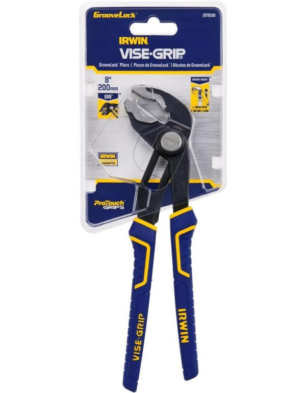 Vise-Grip V-Jaw Locking Pliers, 8-Inch (2078108), Blue | Slip-Joint Pliers Plier Sets Plier Sets