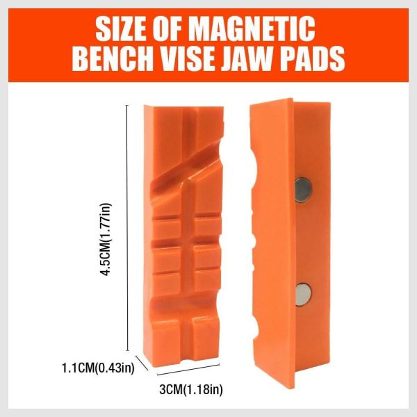 Vise Jaws, 4.5" Magnetic Retention Vice Jaw Pads, Universal Vise Soft Jaws | Vises Vises Vises