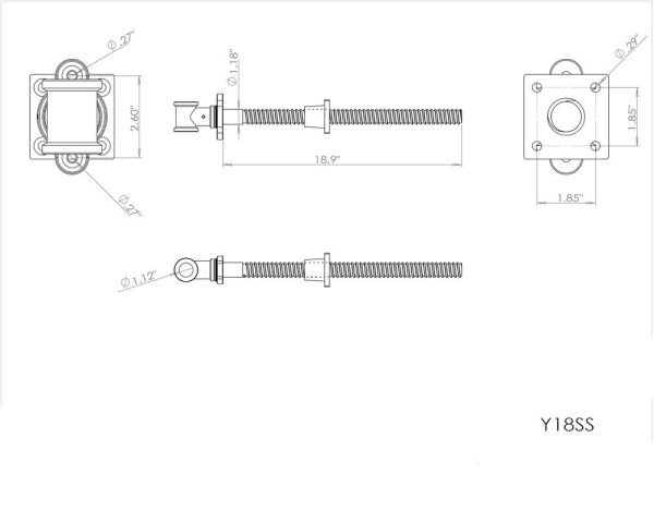 Vises Y18Ss Vise Screw | 18 Inch Diy Vise Tool | Solid Steel Main Screw With A Cast Iron Body Construction, Blue Metallic | Vises Vises Vises