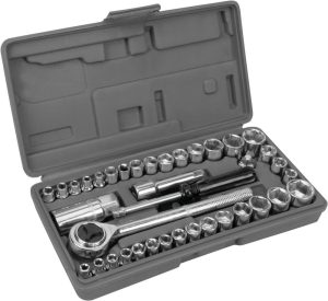 W1173 Sae/Metric 40-Piece Sae And Metric Socket Set, 1/4-Inch & 3/8-Inch Drive | Socket Wrenches Socket & Socket Wrench Sets Socket & Socket Wrench Sets